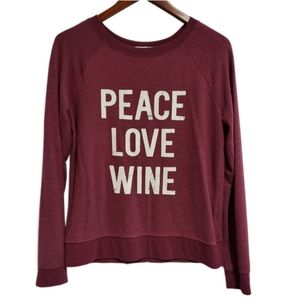 Long Sleeve Burgundy Size S Top